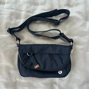 lululemon All Night Festival Bag Micro Black Crossbody Black w/ Gold Hardware